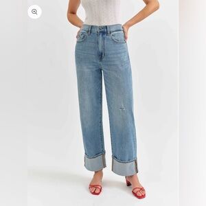 Women's Blue Cropped Jeans